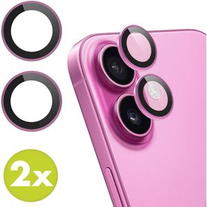 imoshion 2 Pack Camera lens protector voor de Apple iPhone 16 / 16 Plus - Roze