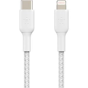 Belkin Boost↑Charge™ Braided Lightning naar USB-C kabel - 2 meter - Wit
