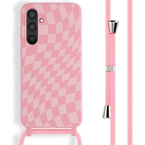 iMoshion Siliconen design hoesje met koord voor de Samsung Galaxy S23 FE - Retro Pink