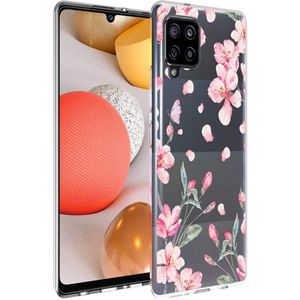 iMoshion Design hoesje voor de Samsung Galaxy A42 - Bloem - Roze