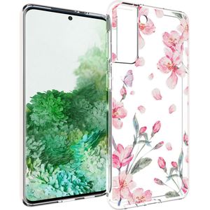 iMoshion Design hoesje voor de Samsung Galaxy S21 Plus - Bloem - Roze