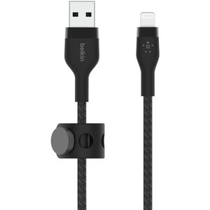 Belkin Boost↑Charge™ USB-A naar Lightning kabel braided siliconen - 1 meter - Zwart
