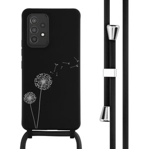 iMoshion Siliconen design hoesje met koord voor de Samsung Galaxy A53 - Dandelion Black