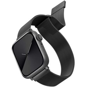 Uniq Dante Mesh Milanese stalen bandje voor de Apple Watch 1-9 / SE - 38/40/41 mm / Series 10 - 42 mm - Graphite