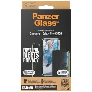 PanzerGlass Privacy Ultra-Wide Fit Anti-Bacterial Screenprotector incl. applicator voor de Samsung Galaxy A55