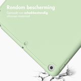 Accezz Smart Silicone Bookcase voor de iPad 9 (2021) 10.2 inch / iPad 8 (2020) 10.2 inch / iPad 7 (2019) 10.2 inch - Lichtgroen