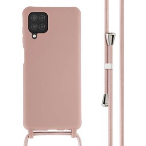 iMoshion Siliconen hoesje met koord voor de Samsung Galaxy A12 - Sand Pink