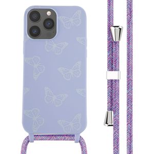 iMoshion Siliconen design hoesje met koord voor de iPhone 13 Pro Max - Butterfly