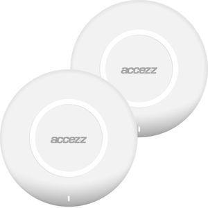 Accezz 2 pack Qi Soft Touch Wireless Charger - Draadloze oplader - 10 Watt - Wit