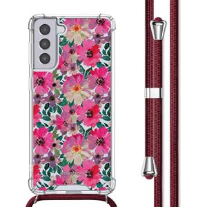 imoshion Design hoesje met koord voor de Samsung Galaxy S21 Plus - Flower Water