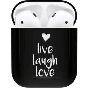 iMoshion Design Hardcover Case voor de AirPods 1 / 2 - Live Laugh Love
