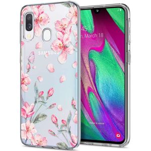 iMoshion Design hoesje voor de Samsung Galaxy A20e - Bloem - Roze