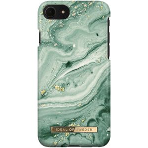 iDeal of Sweden Fashion Backcover voor de iPhone SE (2022 / 2020) / 8 / 7 / 6(s) - Mint Swirl Marble