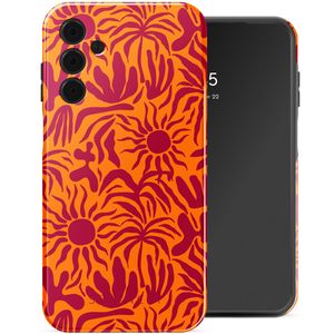 Selencia Vivid Tough Backcover voor de Samsung Galaxy A15 (5G/4G) - Tropical Vibes Apricot