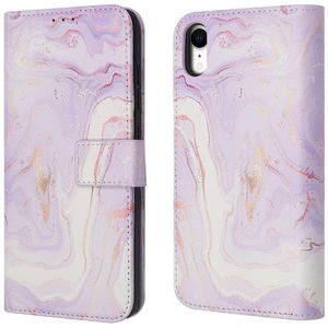 iMoshion Design Bookcase voor de iPhone Xr - Purple Marble