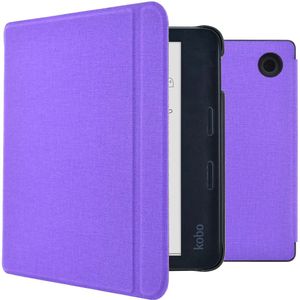 imoshion Canvas Sleepcover Bookcase met stand voor de Kobo Libra Colour / Tolino Vision Color - Paars