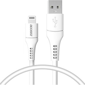 Accezz Lightning naar USB kabel voor de iPhone SE (2022) - MFi certificering - 0,2 meter - Wit