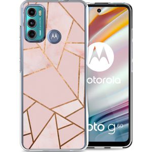 iMoshion Design hoesje voor de Motorola Moto G60 - Grafisch Koper / Roze