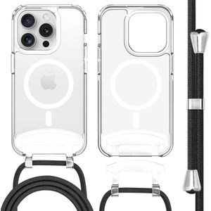 iMoshion MagSafe Backcover met afneembaar koord voor de iPhone 15 Pro - Transparant