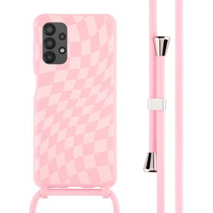 iMoshion Siliconen design hoesje met koord voor de Samsung Galaxy A13 (4G) - Retro Pink