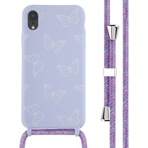 iMoshion Siliconen design hoesje met koord voor de iPhone Xr - Butterfly