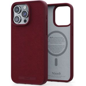 Njorð Collections Suède Comfort+ Case MagSafe voor de iPhone 15 Pro Max - Red