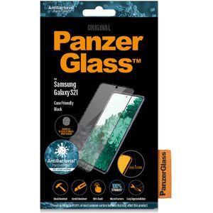 PanzerGlass Anti-Bacterial Case Friendly Screenprotector voor de Samsung Galaxy S21 - Zwart