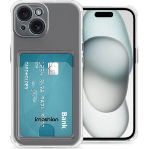 imoshion Softcase Backcover met pashouder voor de Apple iPhone 15 - Transparant