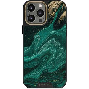 Burga Elite Gold Backcover voor de iPhone 15 Pro Max - Emerald Pool