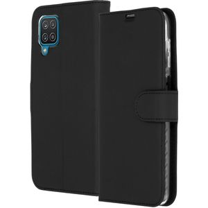 Accezz Wallet Softcase Bookcase voor de Samsung Galaxy A12 - Zwart