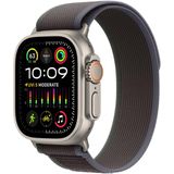 Trail Loop Band voor de Apple Watch Series 1-9 / SE / Ultra (2) - 44/45/49 mm - Maat S/M - Blauw / Zwart