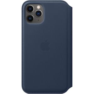 Apple Leather Folio Bookcase voor iPhone 11 Pro - Deep Sea Blue