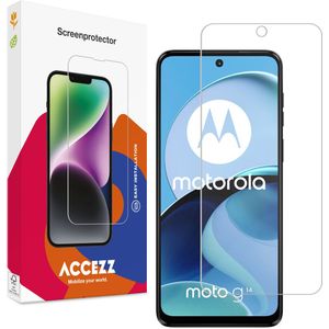 Accezz Gehard Glas Screenprotector voor de Motorola Moto G14 - Transparant