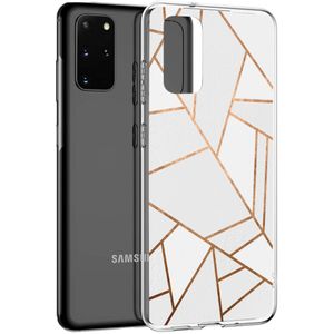 iMoshion Design hoesje voor de Samsung Galaxy S20 Plus - Grafisch Koper / Wit
