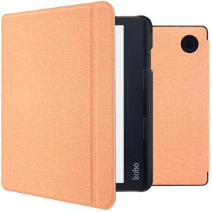 imoshion Canvas Sleepcover Bookcase met stand voor de Kobo Sage / Tolino Epos 3 - Peach