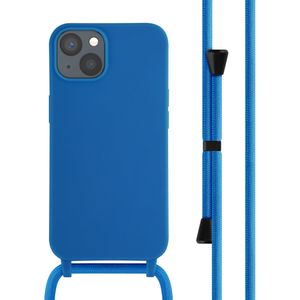 iMoshion Siliconen hoesje met koord voor de iPhone 13 - Blauw
