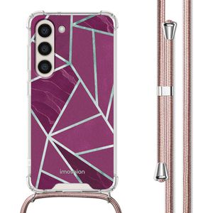 imoshion Design hoesje met koord voor de Samsung Galaxy S23 Plus - Bordeaux Graphic