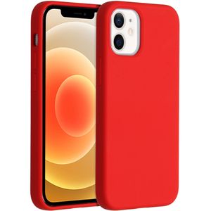 Accezz Liquid Silicone Backcover voor de iPhone 12 Mini - Rood