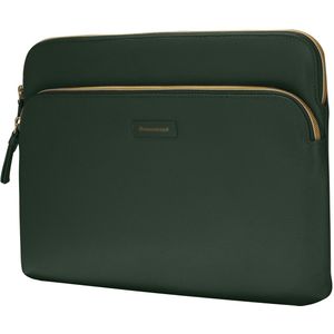 dbramante1928 Paris+ Sleeve - Laptop hoes 14 inch - Echt leer - MacBook Pro 14 inch - Evergreen