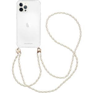 iMoshion Backcover met koord + armband - Parels voor de iPhone 12 Pro Max - Transparant