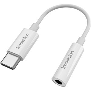 iMoshion AUX adapter - USB-C naar 3,5 mm / Jack audio adapter - USB-C male to AUX female - Wit