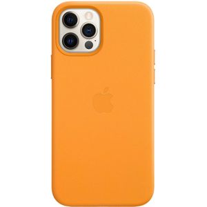 Apple Leather Backcover MagSafe voor de iPhone 12 (Pro) - California Poppy