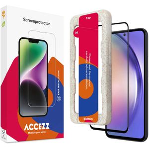 Accezz Gehard Glas Full Cover Screenprotector met applicator voor de Samsung Galaxy A54 / S23 FE - Transparant