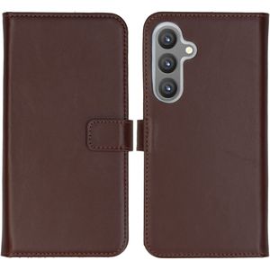 Selencia Echt Lederen Bookcase voor de Samsung Galaxy S24 Plus - Bruin