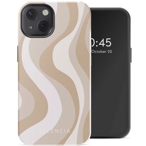 Selencia Vivid Tough Backcover met MagSafe voor de Apple iPhone 13 - Desert Waves Beige