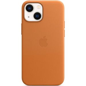Apple Leather Backcover MagSafe voor de iPhone 13 Mini - Golden Brown