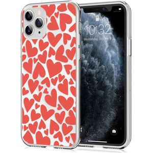 iMoshion Design hoesje voor de iPhone 11 Pro - Hartjes - Rood