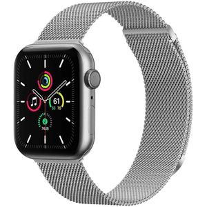 imoshion Milanees magnetisch bandje voor de Apple Watch Series 1 t/m 10 / SE / Ultra (2) (44/45/46/49 mm) - Maat S - Zilver