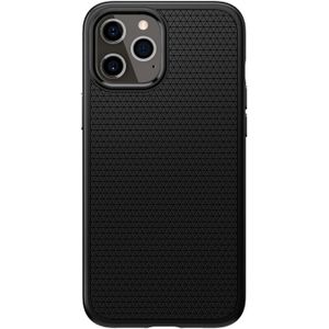 Spigen Liquid Air Backcover voor de iPhone 12 Pro Max - Zwart