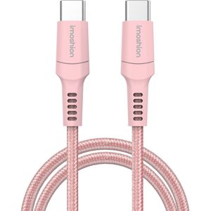 iMoshion Braided USB-C naar USB-C kabel - 2 meter - Roze